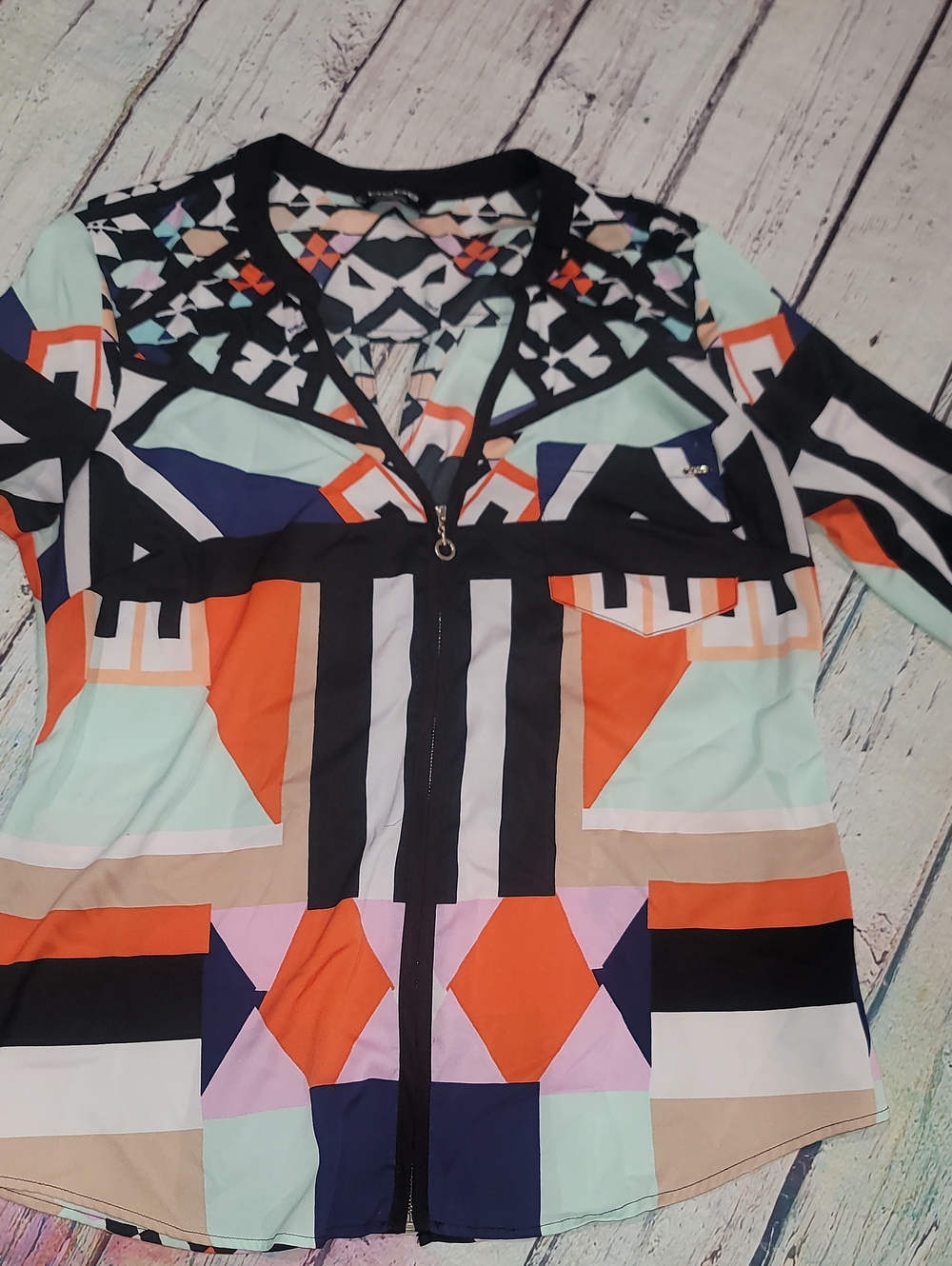 Bebe Colorful Blouse - Picture 6 of 8